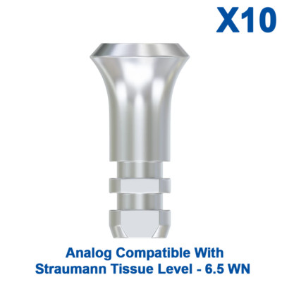10x Dental Stainless Steel Analog Compatible Straumann Tissue Level - 6.5 WN