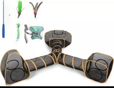 5 in 1 Outdoor Cat Tents with Tunnels for outside - Cat Enclosures for Indoor Ca