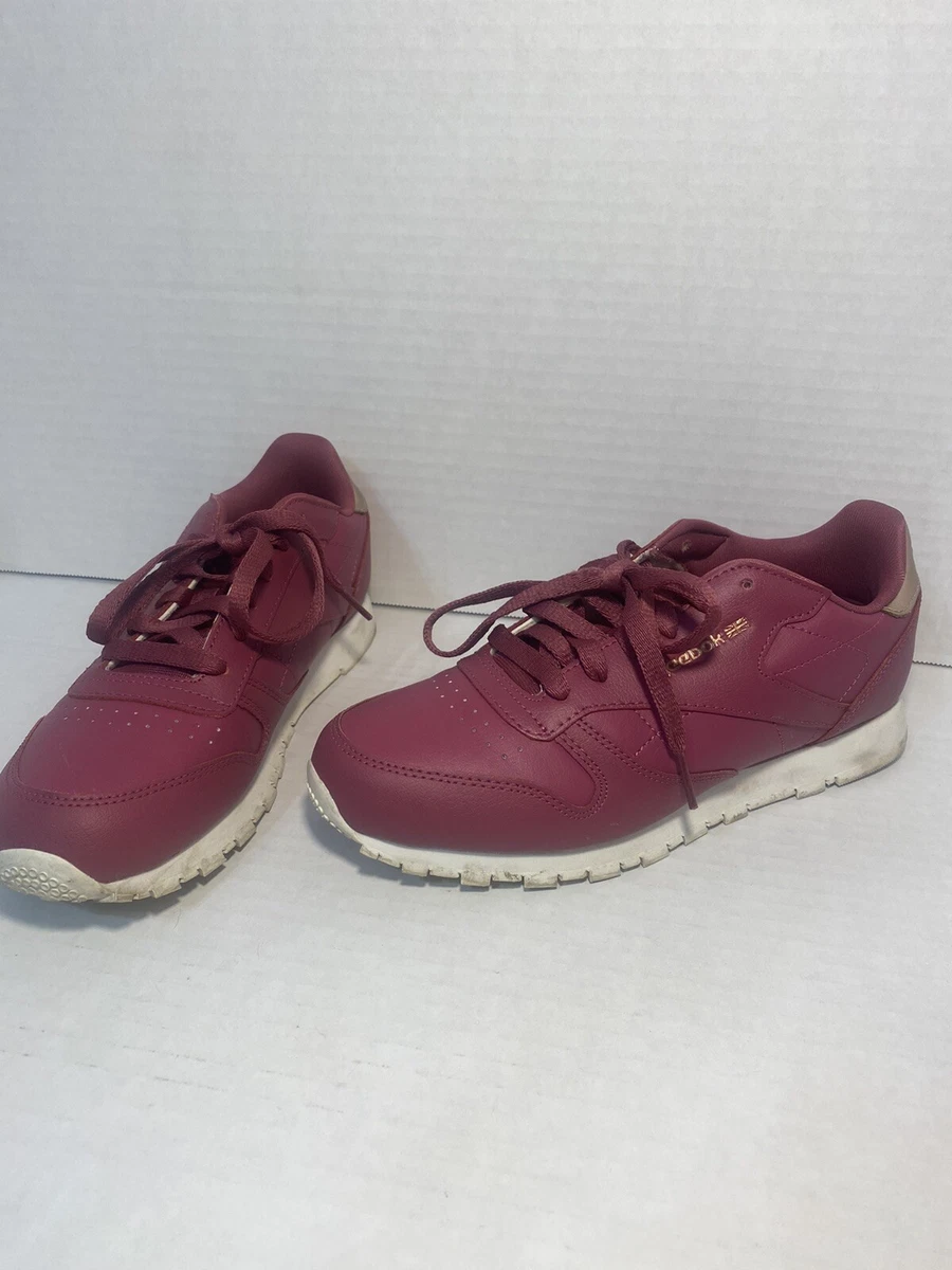 Reebok Classic Shoes Womens Size 5 Pink Sneakers Gold Up Athletic | eBay