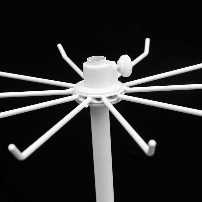 3Tier Jewelry Display Stand Rotating Revolving Keyring Metal Rack