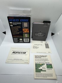 NES Nintendo RALLY BIKE Complete CIB Box Game Romstar Reg Card Rare Very Nice!