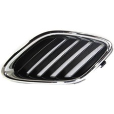Grille For 2003-2007 Saab 9-3 Right Side Chrome Shell W Black Insert Plastic