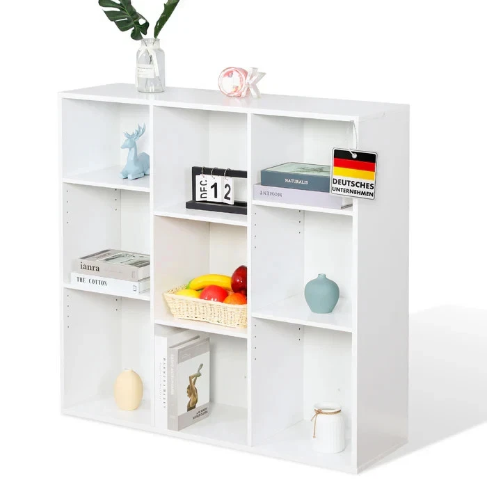 Étagère à Livres Blanc Mdf-Standregal Avec 5 – 9 Fan pour Spacieux Arkansas - Photo 1/1