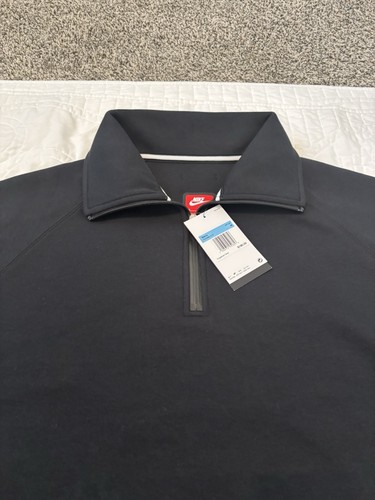 Nike Tech Fleece Reimagined 1/2 Zip Sweater Top Black Medium FN3399-010 NWT $180