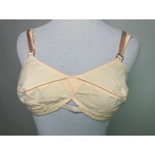 Vintage 1930s MaidenForm Variations Bra 34A Peach Cotton Brassiere