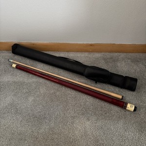 McDermott Vintage Red Pool Cue 19 1/2 OZ / 12 3/4 MM *GOOD SHAPE / SEE PICTURES*