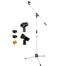 Tripod Mic Stand Floor Adjustable 18 to 72 Inches Sturdy Boom Arm Holder Microph