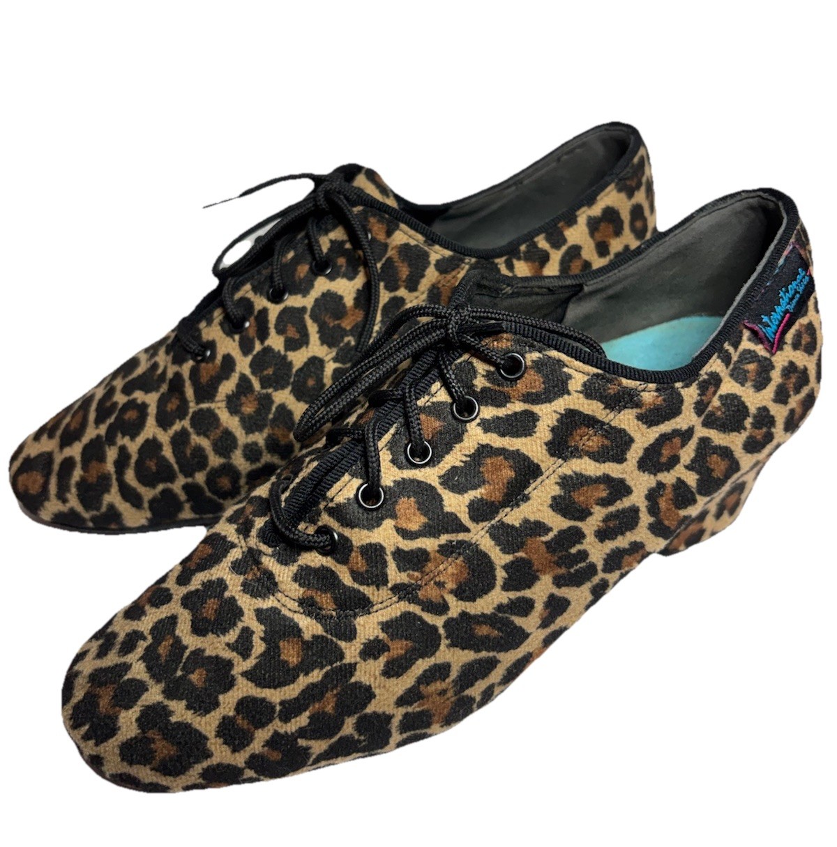 International Heather Split Sole Leopard Dance Sh… - image 1