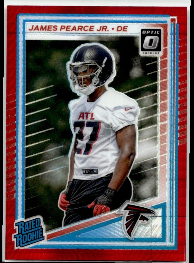 2025 Donruss Optic Red Hyper James Pearce Jr Atlanta Falcons #240