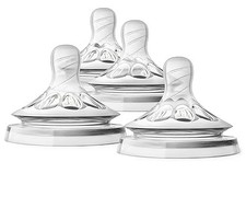 Anti-Colic Slow Flow Wide Breast-Shaped Silicone Nipple 4 CT