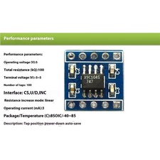 100Step Potentiometer Module 5VInput Low Power Consumption for Circuit Balancing