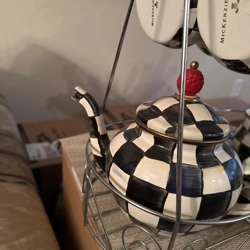 Juego de té MacKenzie-Childs Courtly Check para 6 Foto 2 de 4