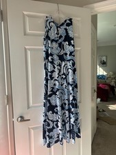 Talbots-Blue & White Floral Midi Dress-Size Petite-Beautiful