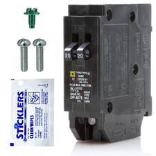 Genuine Square D HOMT2020 Tandem Circuit Breaker Kit 1 Pack , 20/20 Amp 20A/20