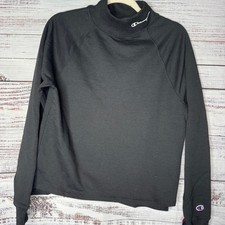 Champion Black Mock Neck Long Sleeve Shirt Women  s Sm NWT