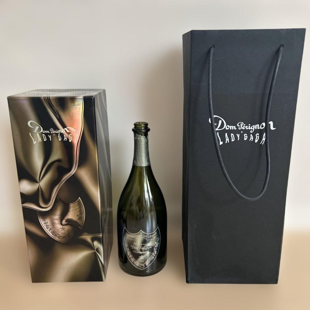 Dom Pérignon Lady Gaga Limited Edition 2010 Empty Bottle Box Bag Set Rare