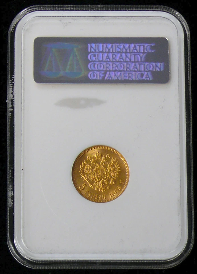 1903 $5 MS-65 MINT STATE 5 RBL OLD GOLD COIN - Image 2 of 2