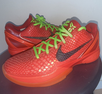 Nike REVERSE GRINCH YOUTH SIZE 7 Basketball Sneakers Red/Green/Black Lace-Up