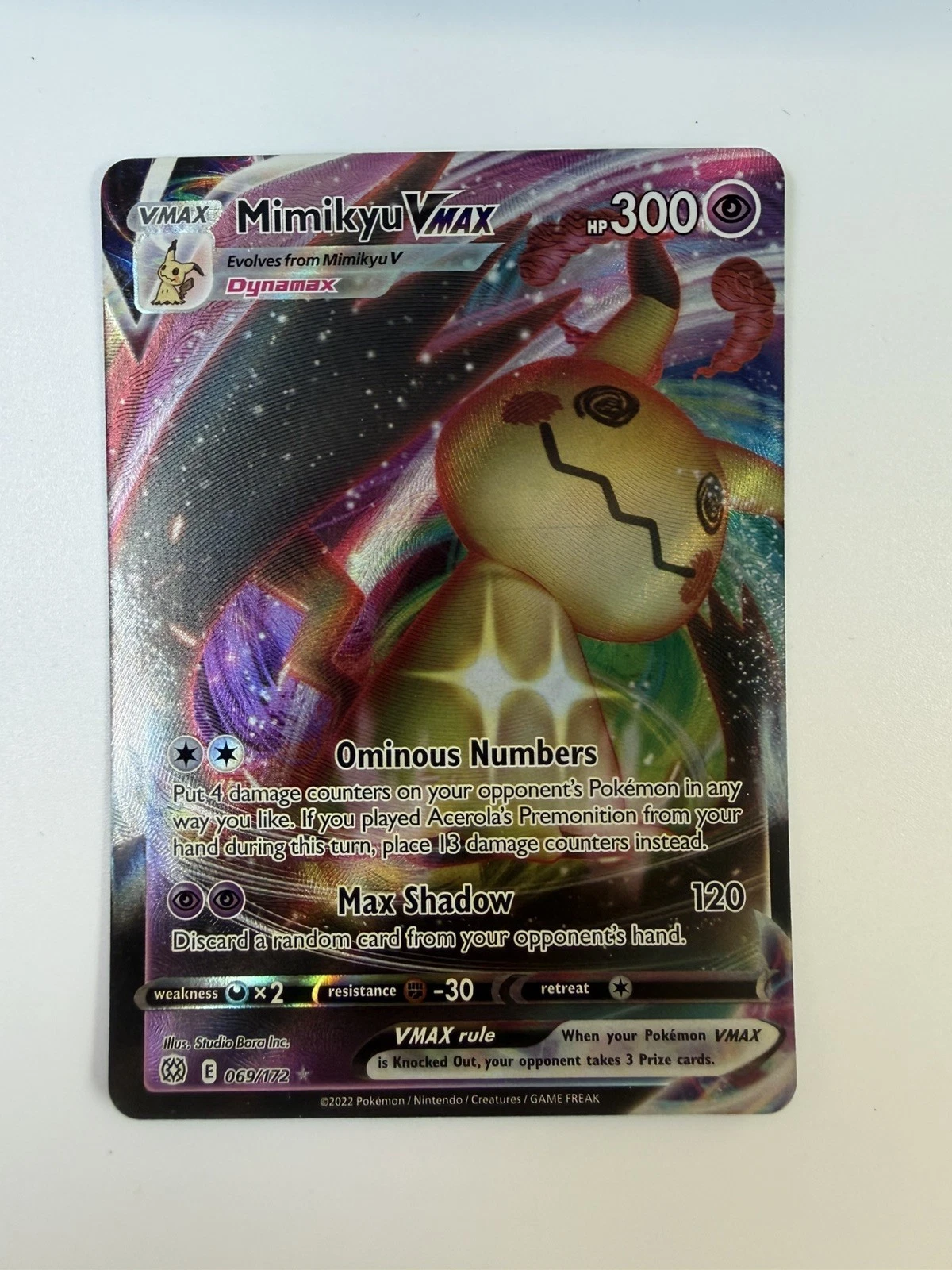 Pokemon Brilliant Stars Mimikyu Vmax 069/172