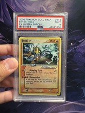 2005 POKEMON EX UNSEEN FORCES GOLD STAR #113 ENTEI-HOLO PSA 9