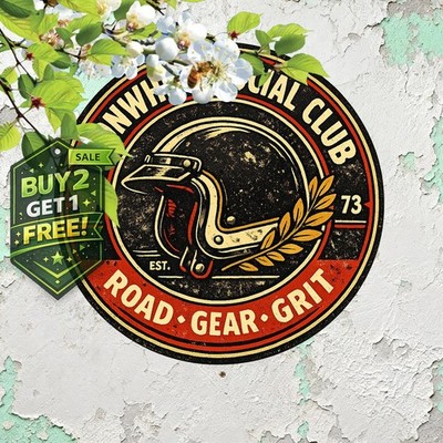 Bold Colors Retro Logo 8x8 Round Aluminum Metal Home Wall Decor Tin Sign
