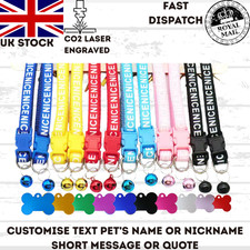 Cat Pet Puppy Collar Personalized Tag Buckle Adjustable Size Design ID