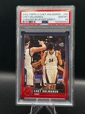 2022 Topps X CHET HOLMGREN Blue & Red PSA 10 #34/34 Jersey Number JSY# RARE