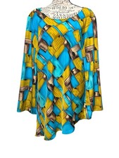 Anthony Original Blouse Tunic Top Size 1X Art Boho Hipster Whimsical Fairy