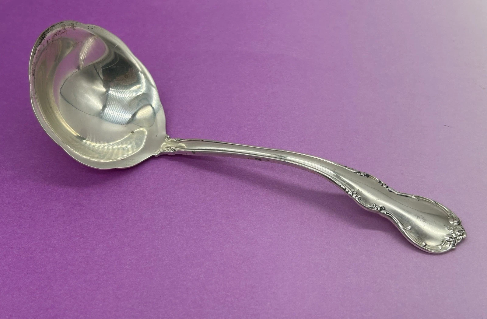 Estate Towle French Provincial Sterling Silver Sauce Ladle No Monogram 6 1/4”
