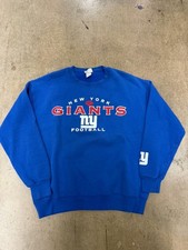 Vintage Y2K New York Giants Sweatshirt Crewneck Pullover FootBall Size L Lee NFL