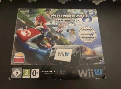 Nintendo Wii U Konsole (schwarz / weiß) + GamePad, Strom & Kabel Guter Zustand