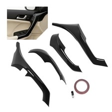 Fits Acura Tsx 2009-2014 Interior Door Armrest Cover Trim Gloss Black 4pcs