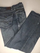 Men’s Flypaper Jeans 38x32 Distressed Boot Cut Dark Wash