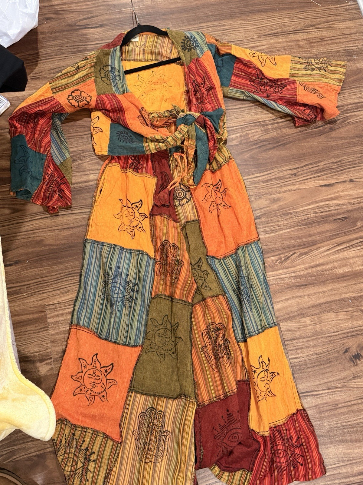 Karma Nepal Craft Patchwork Celestial Colorful Wi… - image 10