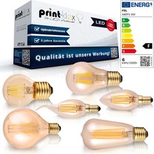 Lampadina filamento led vintage E14 E27 candela retrò 2W 4W 6W lampadina pistone