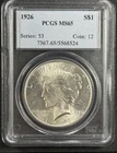 1926 P Peace Silver Dollar PCGS MS-65