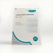 Do Transparent Film Dressing 6x8 inch 19  with Hypoallergenic Adhesive Read