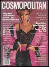 OCTOBER 1985 COSMOPOLITAN MAGAZINE, MODEL TERRY MAY by SCAVULLO, PHIL DONAHUE