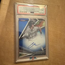 2022 Bowman's Best - Colson Montgomery True Blue Refractor Auto /150 PSA 9 