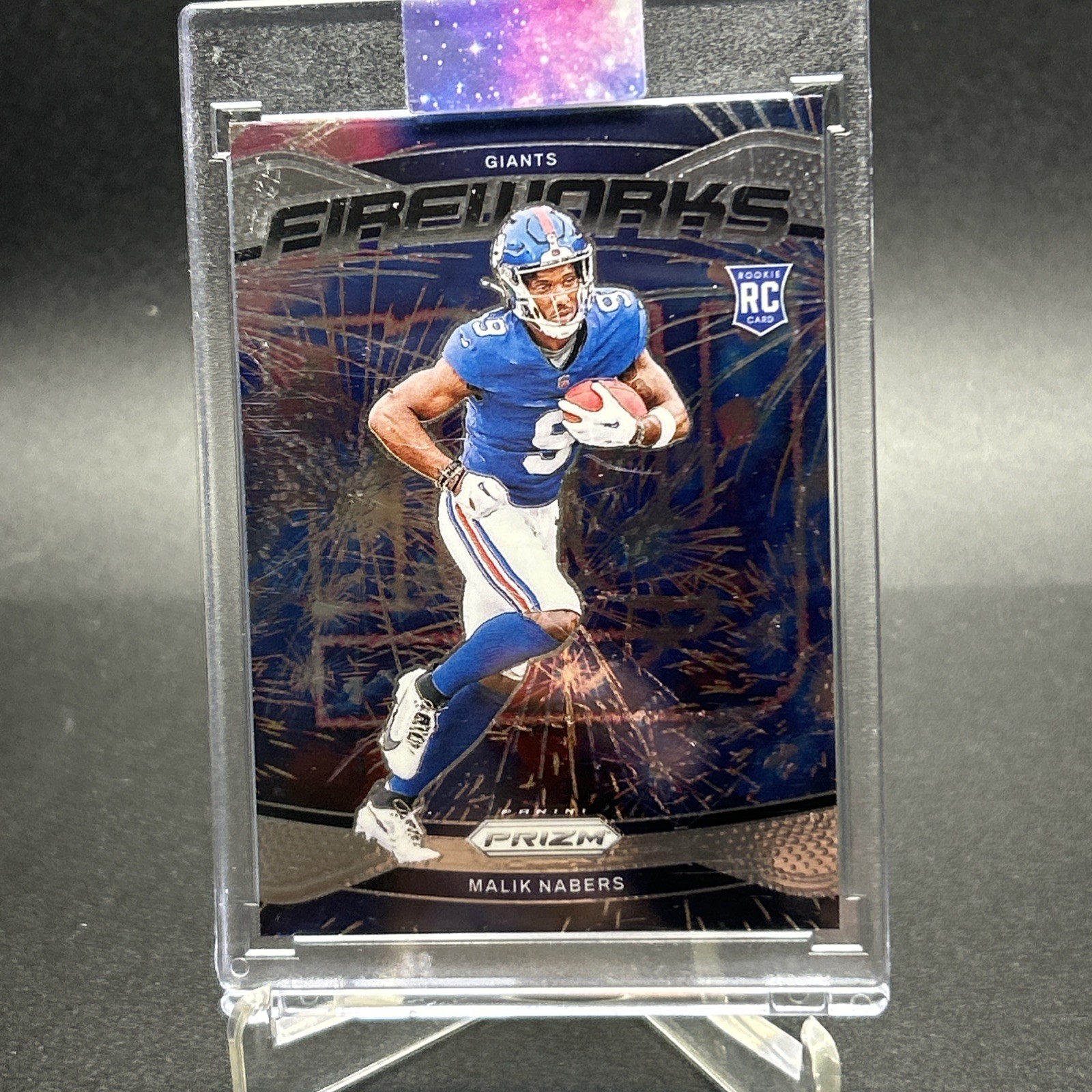 2024 Panini Prizm - Fireworks Malik Nabers #21 No Huddle Prizm (RC)