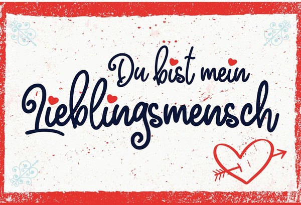Holzschild 12X18 Cm Du Bist Mein Lieblingsmensch Deko Geschenk Holz Schild-image