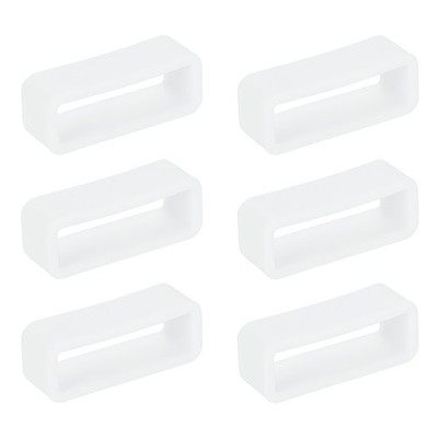 6pcs Watch Band Loop 20mm Silicone Watch Strap Retainer Loop, Clear