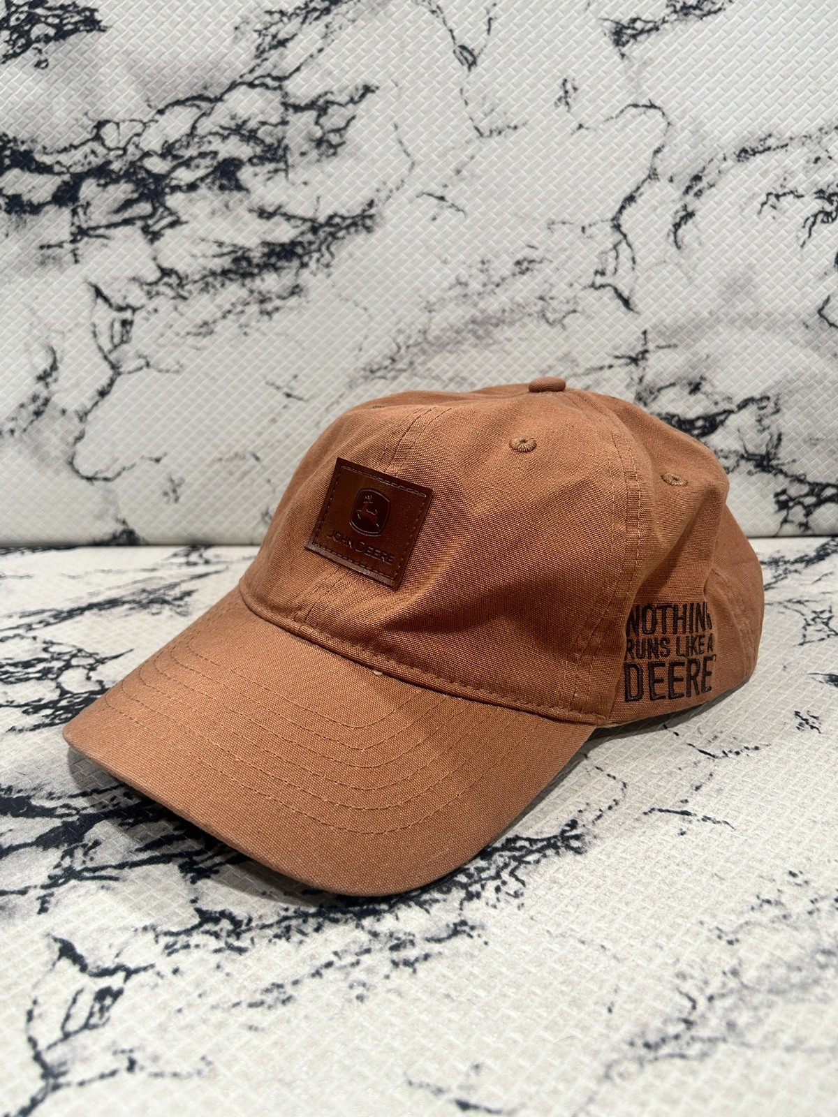 John Deere Infinity Patch Hat Baseball Cap Brown/… - image 1