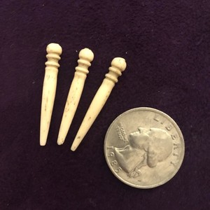 Lot Of 3 Lace Making Bobbins..1.25”