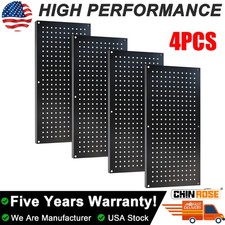 4 Pack Metal Pegboard Panels 32" x 16" Wall Organizer for Garage Tool Storage US