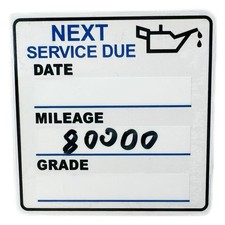Oil Change Stickers  300pcs 2x2 inch Oil Change Stickers for windscreen Easy ...