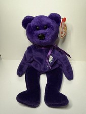 Ty Beanie Babies Princess Bear Purple 1997 with Tag All Ages 3-4 4-7 8-11 Years