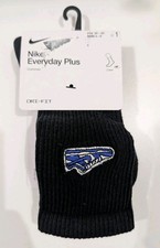 Nike Everyday Plus Cushioned Training Crew Socks Black Youth Size 3Y-5Y