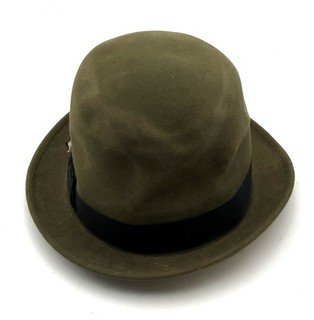Vintage 60s Royal Stetson Men's Olive Green Fur Felt Fedora Hat Sz 7 1/4