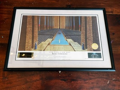 Star Wars: Ralph McQuarrie Rebel Ceremony Signed Lithograph RARE #1001 Of 2500